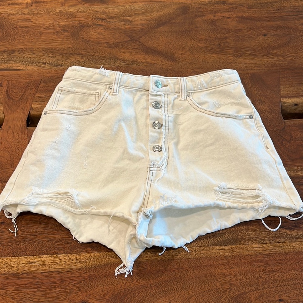 Wild Fable Highest-Rise Cutoff Jean Shorts - White/cream